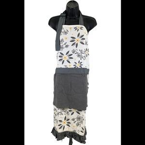 Temp-tations Printed Apron w/ Cotton Terry Towel Grey